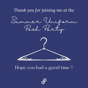 Thank you for joining the "Summer Uniform" Posh Party - July 3